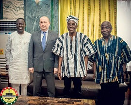 RUSSIAN AMBASSADOR TO GHANA SERGEI BERDNIKOV MEETS THE SPEAKER OF THE PARLIAMENT OF THE REPUBLIC OF GHANA  RT. HON. ALBAN S.K. BAGBIN
