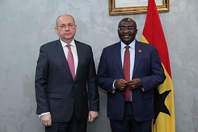RUSSIAN AMBASSADOR CALLS ON THE VICE-PRESIDENT  OF THE REPUBLIC OF GHANA